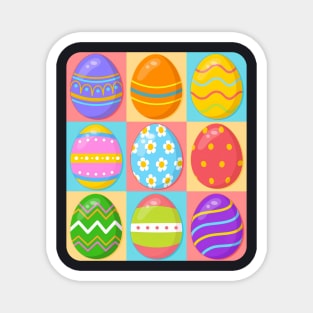 Cute Colorful Easter Egg Pop Art Magnet