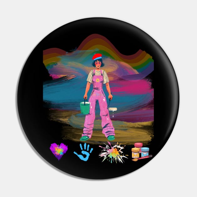 Funny pride painter Pin by Funtomass