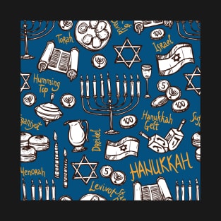 Happy Hanukkah Pattern T-Shirt