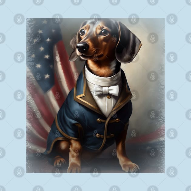 Patriotic Dachshund by Long-N-Short-Shop