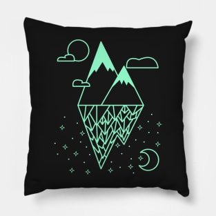 mountains geometric lineart Pillow