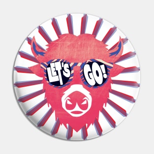 Let's go Buffalo Front & Back Pin