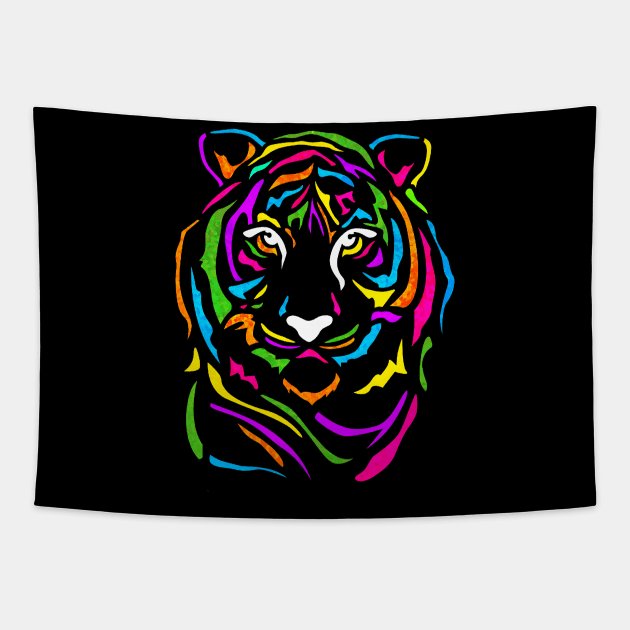 Tiger-delic Tapestry by Nazonian