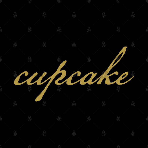 Cupcake Gold Script Typography by ellenhenryart