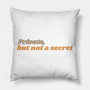 Private But Not A Secret Pillow