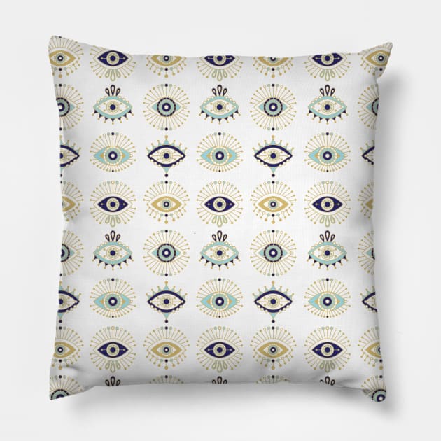 evil eyes Pillow by CatCoq