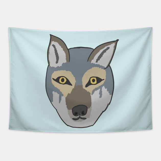 Arctic Wolf Tapestry by Geometrico22