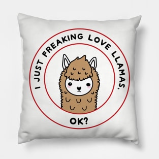 I just freaking love llamas, ok? Pillow