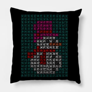 Pixelated Snowman Pillow