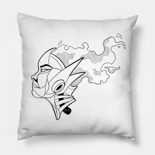 Creative Head (Black) Pillow