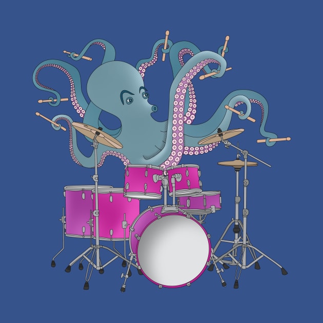 Octopus Playing Drums by Ornaart