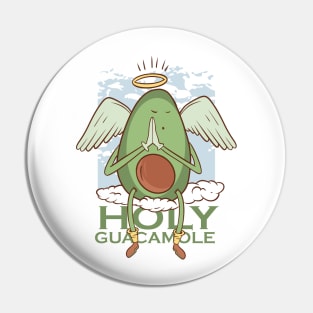 Funny Holy Guacamole Avocado Angel Pin