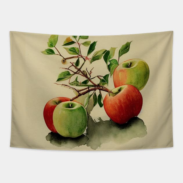 Red and Green Apples Tapestry by fistikci