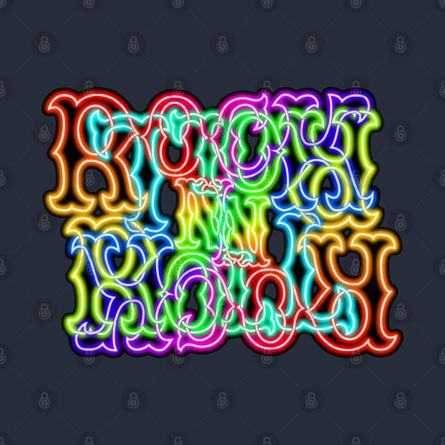 Glowing Neon Rainbow RocK n RolL Anagram by gkillerb
