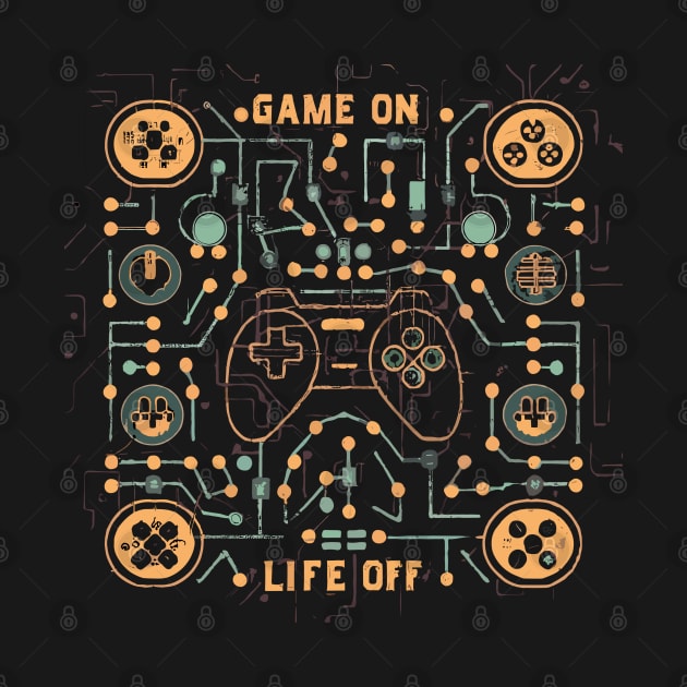 Game ON, Life off Digital Pattern by XYDstore