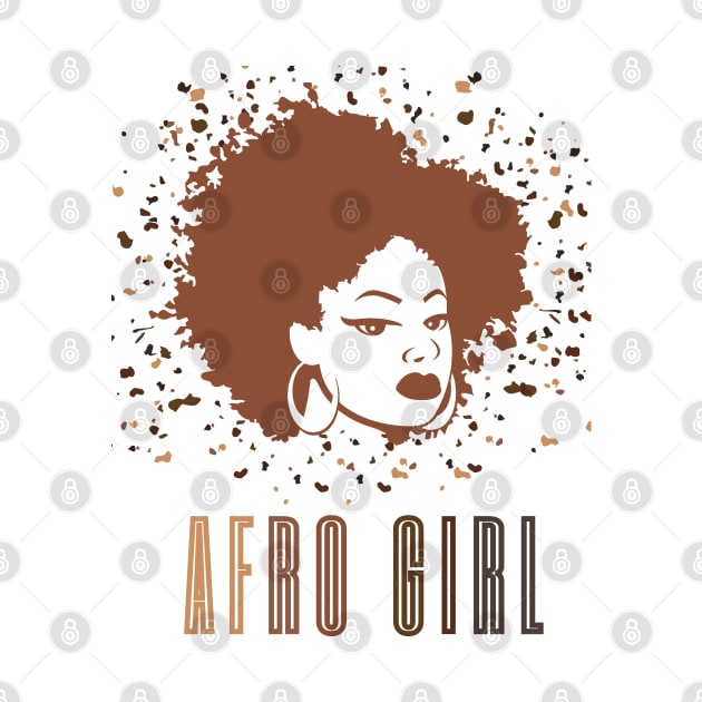 Strong Black Afro Girl African American Melanin Afro Queen Gift by HypeProjecT