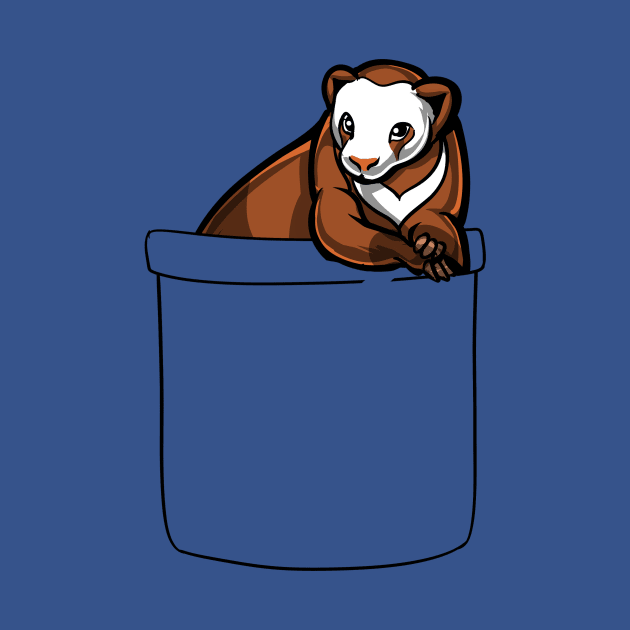 Ferret Pocket Cute Weasel Pet Lover by underheaven