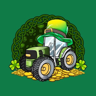 Irish Tractor Farmer Farm Farming St Patricks Day T-Shirt