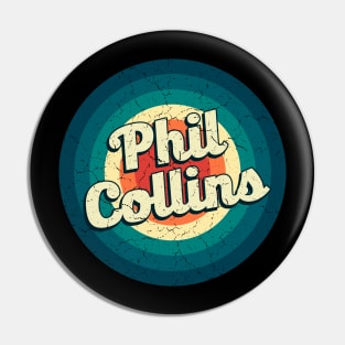 Graphic Phil Name Retro Vintage Circle Pin