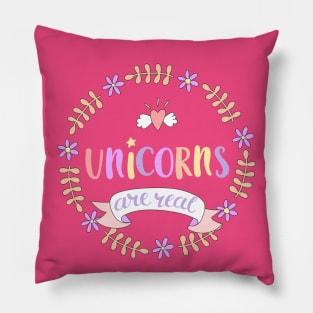 Cute Flower Unicorns are Real Pillow