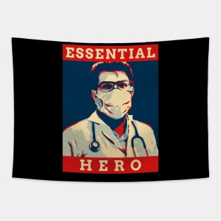 Essential Hero - Covid-19 Corona Virus SARS-CoV-2 Medical Student Medschool Gift Nurse Doctor Medicine Tapestry