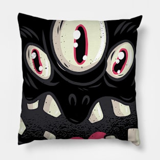 Monster with 3 eyes Pillow