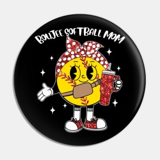 Boujee Softball Mom Pin