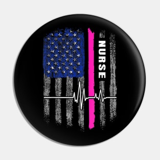 American Flag Patriotic Nurse Week Nursing Gift Pin