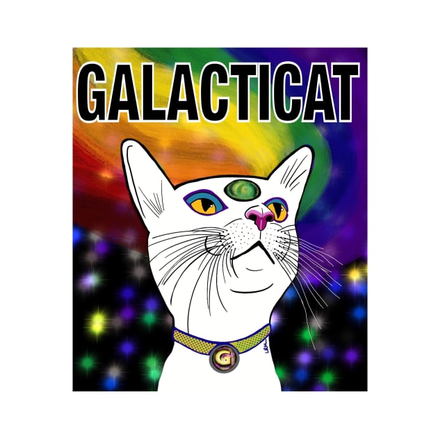 Galacticat 7 by Laurie Rose Art Studio