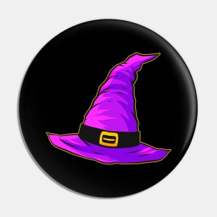 Evil Witch Hat Purple Magic Hat Halloween Pin