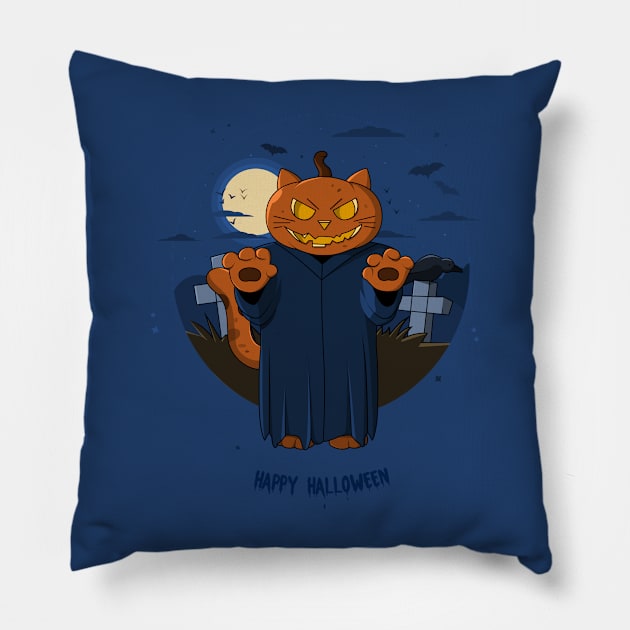 Scarecrow cat Pillow by Galadrielmaria