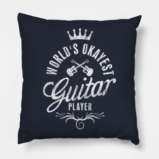 World's Okayest Guitar Player Vintage Pillow