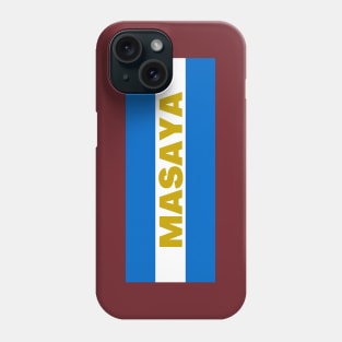 Masaya City in Nicaraguan Flag Colors Phone Case