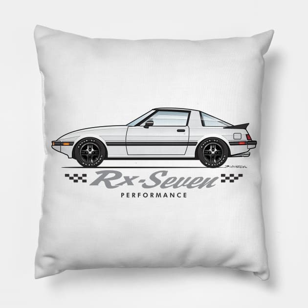 RX7 White Pillow by JRCustoms44