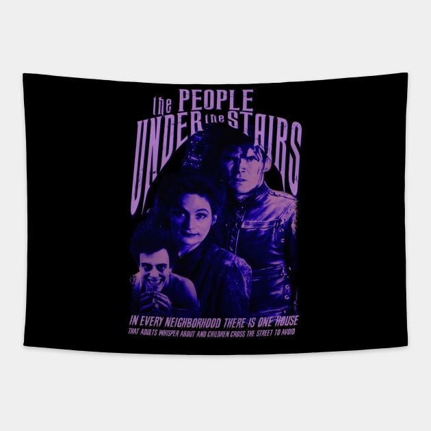 The People Under The Stairs, Classic Horror (Version 2) Tapestry by The Dark Vestiary