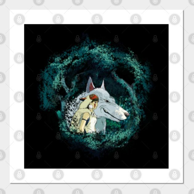 Get Wallpaper Wolf Princess Princess Mononoke Posters And Art Prints Teepublic For Free