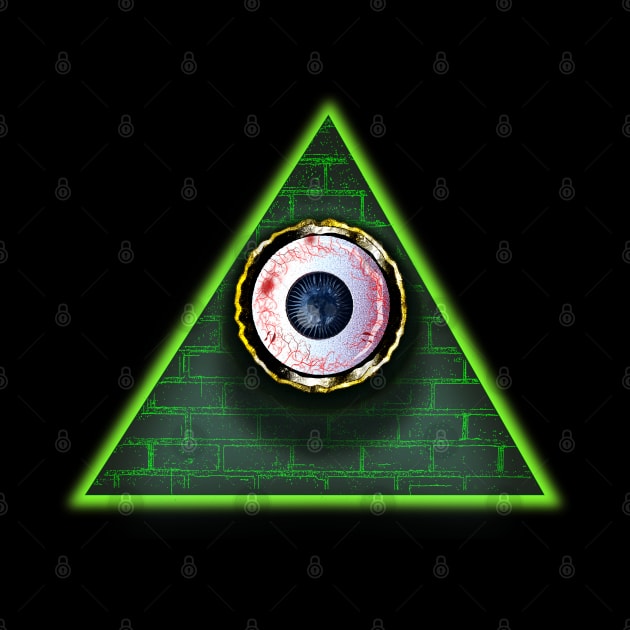 Evil Eye - Distressed Illuminati All Seeing Eye by geodesyn