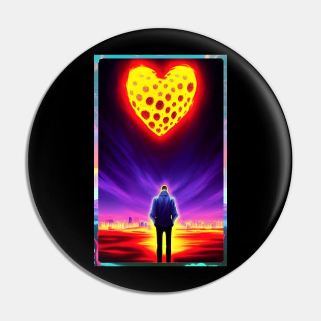 Lonely Heart - Holy Heart 001 Pin by BottomsUpTee