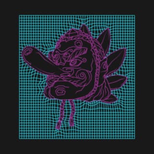 Aesthetic Synthwave Neon Pink Tengu T-Shirt