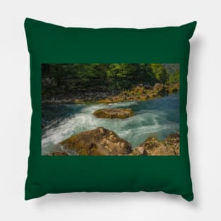 Una River at Bottom of Strbacki Buk in Bosnia Pillow