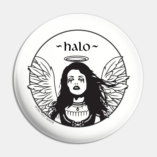 SR Halo Angel front and back print Pin