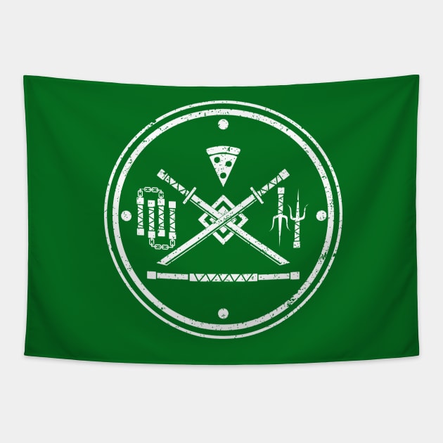 TMNT Weapons Emblem Tapestry by graylions