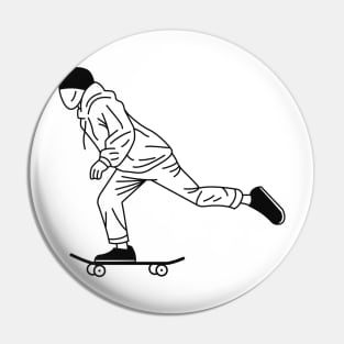 Skateboarding outline SK8 Pin