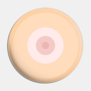 Peach and rose Circle Pin