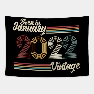 Vintage Born in January 2022 Tapestry