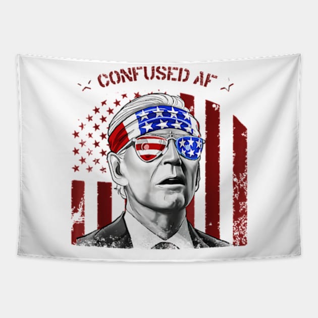 Confused AF, Confused Joe Biden, Joe Biden Meme Tapestry by sarcasmandadulting