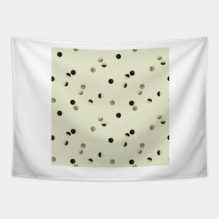 Scattered Dots Minimalist Geometric Pattern - Muted Earthy Mint Tapestry