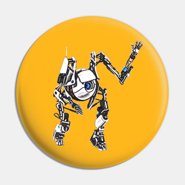 Portal 2 Atlas Waving Hello Pin by Green_Shirts