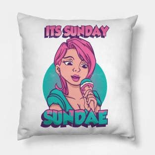 Its Sunday Sundae Pillow