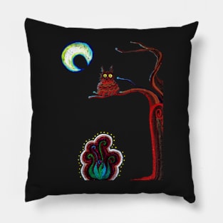 Halloween Owl in the Moonglow Pillow